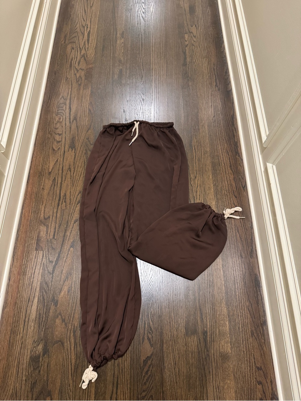 Rumored Brown Drawstring Jogger Pants